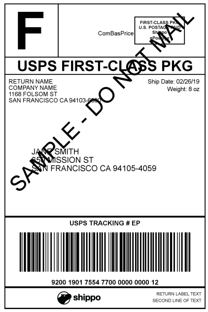 Usps shipping label paper